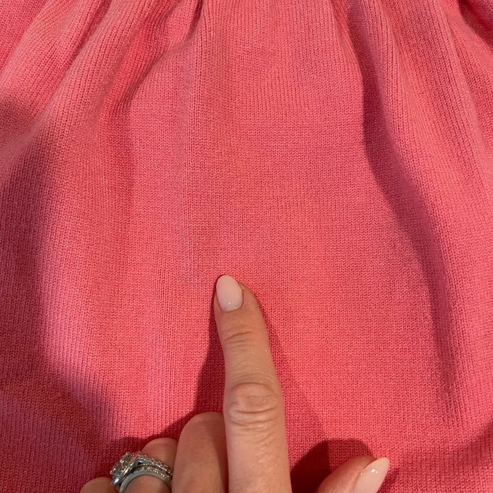 Janie and Jack Pink sweater Dress with White Collar